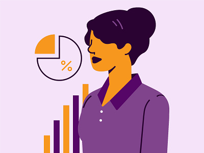 Executive Persona business executive female character icon illustration