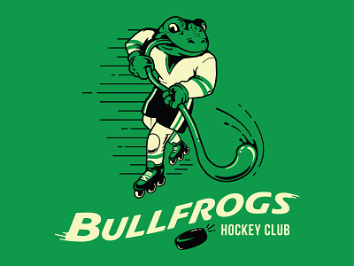 Bullfrogs Hockey Club Logo apparel cartoon graphic design logo mascot