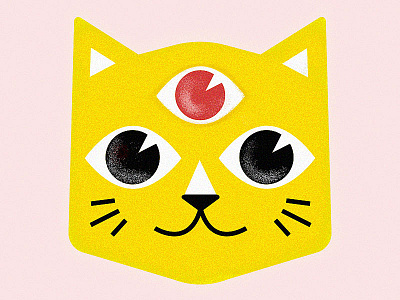 Cycat cat cyclops illustration logo