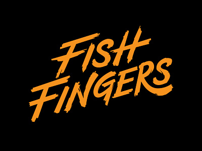 Fish Fingers band logo brush lettering brush pen calligraphy creative custom custom lettering custom logo custom type hand drawn handlettering lettering logodesigner logotype merch music art rock band typography typography art vector