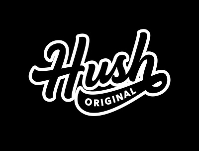 Hush Original apparel logo brushlettering clothing design creative custom goodtype hand drawn hand lettering illustration kids art lettering logos logotype portfolio typematters typography vector