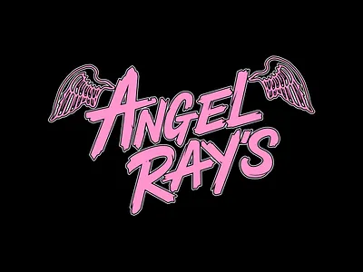 Angel Rays angel apparel design clothing logo custom custom lettering etsy graphic design hand drawn handtypography illustration letter logo lettering lettering artist logodesigner logotype logotype design tshirt art typography vector wings logo