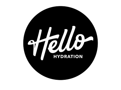 Hello Hydration - Modern Typography Logo