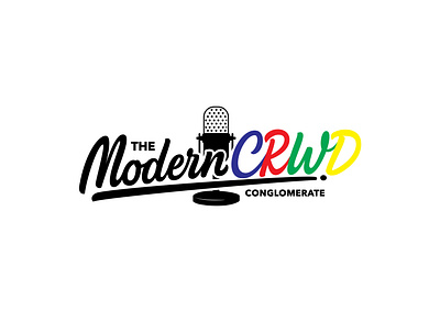 The Modern CRWD - Clean and custom logo for a Youtuber blackenterpreneur blacklivematters blackownedbusiness creative freelancer hand drawn illustration lettering letteringartist logodesign logodesigner logotype microphone modern podcastlogo portfolio typography uniquedesign youtuber youtuberlogo