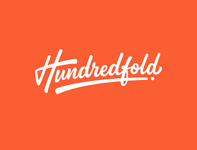 Hundredfold clothing logo graphicdesign hand drawn hand lettering illustration lettering lettering logo logodesign logotype tshirt design typography vector