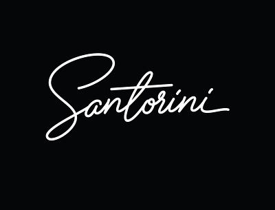 Santorini fashion label fashion logo hand drawn hand lettering hand lettering logo handlettering logodesign logos logotype signature signature logo textlogo typography typography logo