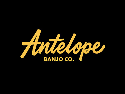 Antelope Banjo banjo brandidentity customtype graphicdesign hand drawn handlettering lettering logo logodesign logodesigns logotype typography typography logo vector