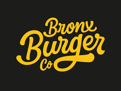 Hand drawn typography logo - Bronx Burger Co artwork brand identity branding brush burger logo calligraphy creative custom design hand drawn hand lettering handlettering lettering lettering logo logo portfolio script typography vector