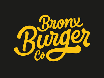 Hand drawn typography logo - Bronx Burger Co