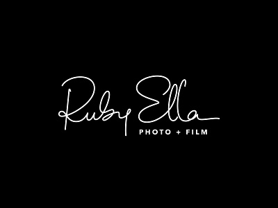 Signature logo - Ruby Ella artwork brand identity calligraphy creative custom design hand drawn hand lettering handlettering handwriting handwritten logo lettering logo minimal portfolio script signature signature logo typography vector