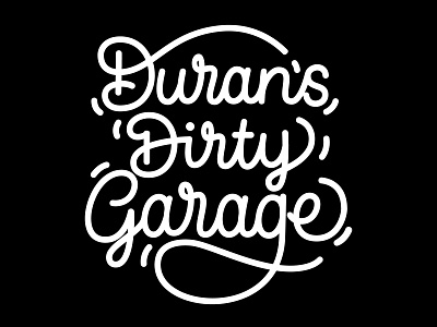 Duran's Dirty Garage artwork brand identity branding brush calligraphy creative custom design hand drawn hand lettering handlettering lettering lettering artist logo minimal motorbike motorcycle art portfolio typography vector