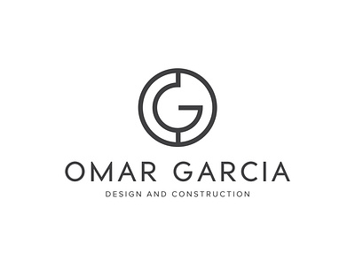 Omar Garcia - Minimal typography logo brand identity brand logo branding construction logo creative custom flat icon design logo logo design logodesign logodesigner logos minimal modern portfolio typography vector