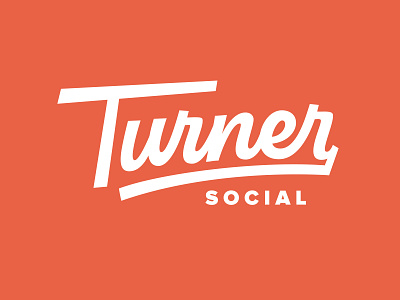 Turner Social - Hand drawn Typography Logo brand identity branding brush calligraphy creative custom graphic design hand drawn hand lettering handlettering lettering logo logodesigner logotype designer portfolio script typography vector vintage logo