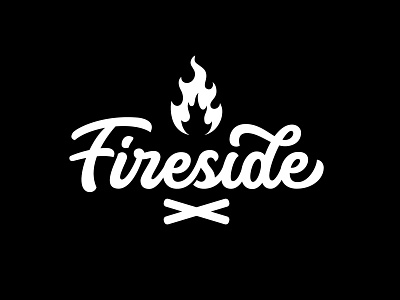 Fireside artwork brand identity branding brush calligraphy creative custom fire logo hand drawn hand lettering handlettering lettering logo logodesigner logotype designer minimal portfolio script typography vector