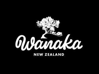 Wanaka - Custom Logo artwork brand identity branding brush calligraphy creative custom design flat hand drawn hand lettering handlettering lettering logo logodesign logodesigner portfolio script typography vector