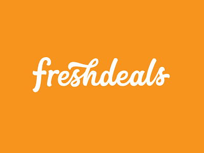 freshdeals - Hand drawn typography logo. artwork brand identity branding brush calligraphy creative custom ecommerce logo flat hand drawn hand lettering handlettering lettering logo logodesigner portfolio script typography vector