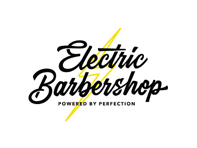 Electric Barbershop barber logo barbershop brush calligraphy creative custom design electric hand drawn hand lettering handlettering lettering logo logodesign logodesigner logotype portfolio typography vector