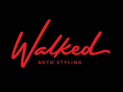 Walked Auto Styling automobile brush brush lettering calligraphy calligraphy logo creative customtype handlettering handmade handwriting handwritten logo lettering lettering logo logodesign logotype logotypedesign signature logo typography typography logo unique logo