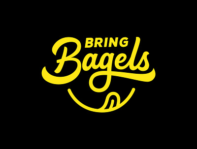 Bring Bagels bagel creative custom fastfood food lettering food logo graphic design hand drawn handlettering happy logo illustration letterer lettering logodesign logodesigner logotype portfolio restaurant logo smile logo typography