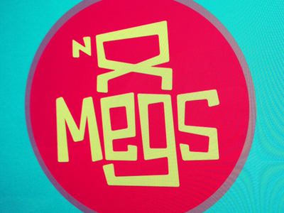 Megs n 8 Logo handlettering logo retro