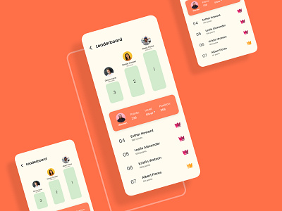 Leader board minimal ui design
