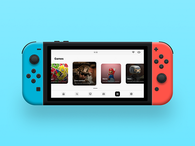Nintendo switch daily ui design gaming console inner shadow minimal nintendo switch shadow ui ui practice ux