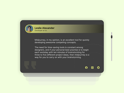 Testimonial daily UI aesthetic app daily ui design inspiration minimal testimonial ui ux