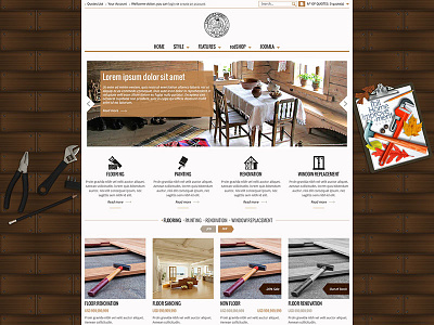 Carpentry Website carpentry homepage template wood