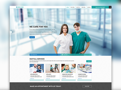 Dental Clinic Landing page clean dental clinic fresh landing page nice template ui design website