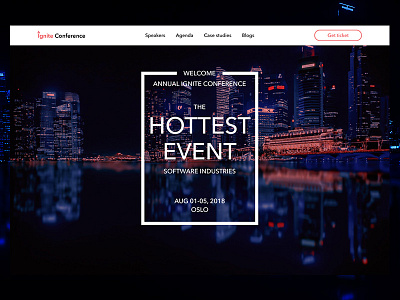 Ignite Conference Landing page
