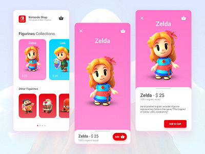 Figurines Shop | The Legend of Zelda : Link's Awakening eshop mobile mobile design nintendo shop the legend of zelda web web design zelda