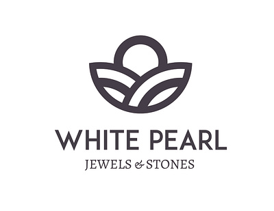 WHITE PEARL: Jewels & Stones design illustration logo