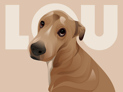 LOU dog illustration puppy vector
