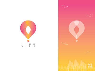 LIFT dailylogochallenge design gradient hot air balloon icon illustration lift logo vector