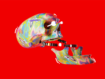 skuuull 3d colors personal render skull