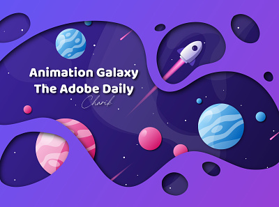 animation galaxy design illustration logo vector