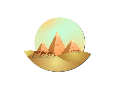 Desert Camal Illustration🥰 branding design design art designer egypt egyptian flat icon illustration illustrator logo