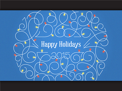 Happy Holidays! 2015 bezier christmas happy holiday card holidays lights swirl