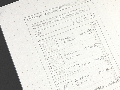 Launched! Creative Market PS Extension photoshop sketch wireframe