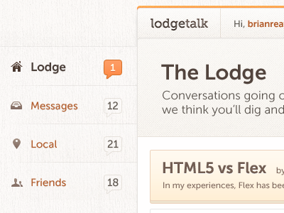 Lodge Talk conversation discussion light