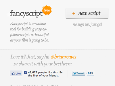 Fancyscript Welcome splash welcome