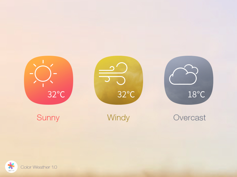 Color Weather 04 by UXSTAR on Dribbble