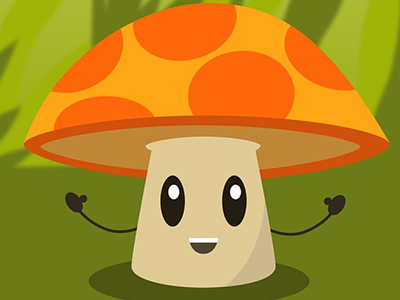 Mushroom Character for Animation 2d illustration mushroom