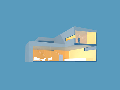 Stylized 3D Building 3d building cinema4d illustration