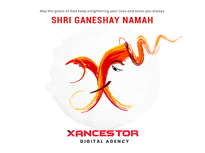 Xancestor Digital Agency - Shree Ganeshay Namah app branding design illustration illustrator logo ui ux vector web website
