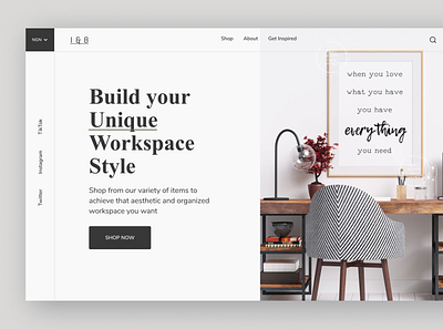 e-commerce site for your workspace essentials ecommerce minimalism ui design web design website