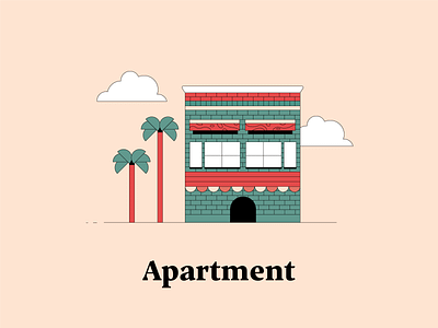 A is for Apartment apartment dwellingsfromatoz illustrationchallenge palmtrees sanfrancisco