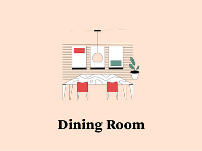 D is for Dining Room dining diningroom dinner dwellingsfromatoz illustrationchallenge