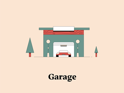G is for Garage car dwellingsfromatoz garage illustration illustrationchallenge