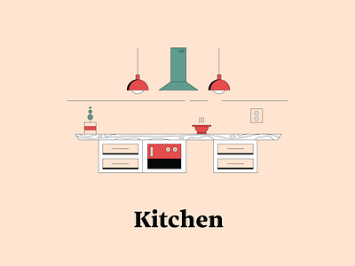 K is for Kitchen dwellingsfromatoz food illustrationchallenge kitchen oven
